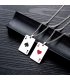 GC216 - Titanium Hearts and spades Couple Necklace